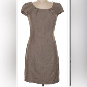 A. Byer Taupe Cap Sleeve Dress